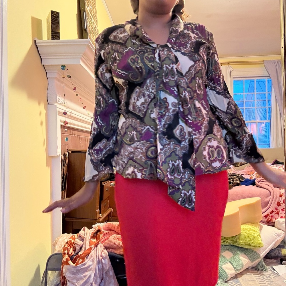 Allison Taylor Multicolor Paisley Blouse